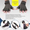 1pair Arthritis Fingerless Compression Gloves; Outdoor Half Finger Knuckle Pressure Gloves (Buy A Size Up)